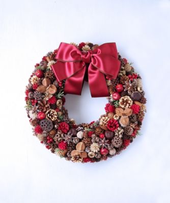 ＜Atelier Maison Deco＞＜ｅｎｂｌｏｏｍ＞木の実とスパイスのリース